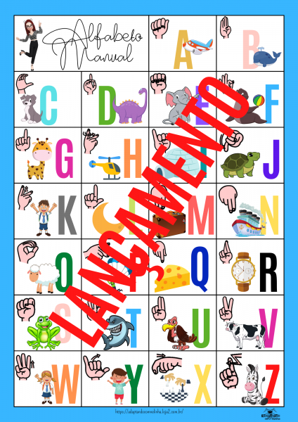 CARTAZ AMPLIADO DO ALFABETO MANUAL