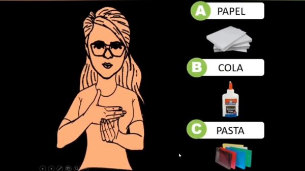 QUIZ MATERIAL ESCOLAR EM LIBRAS UNIDADE