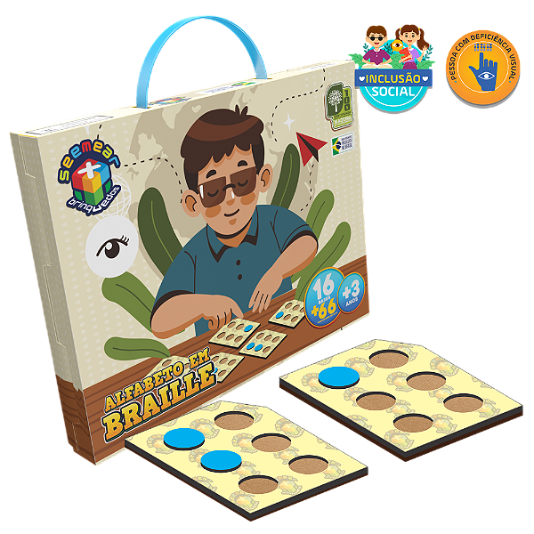 ALFABETO EM BRAILE EM MDF