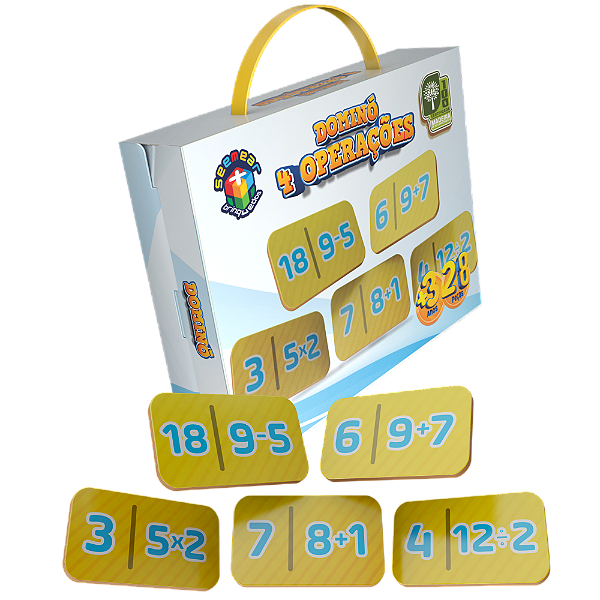 DOMINÓ DAS 4 OPERAÇÕES EM MDF