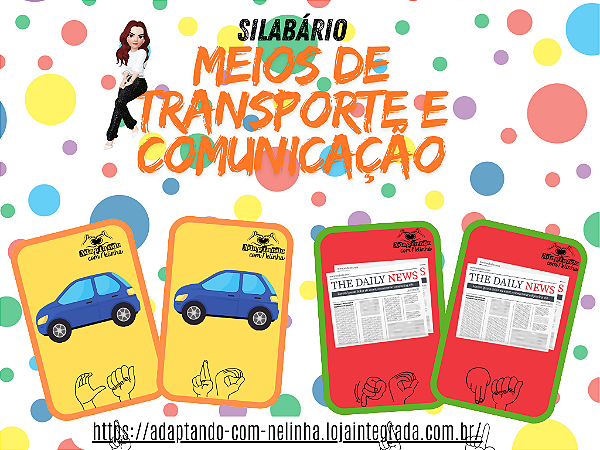 SILABÁRIO MEIOS DE TRANSPORTE E COMUNICAÇÃO COM DATILOLOGIA