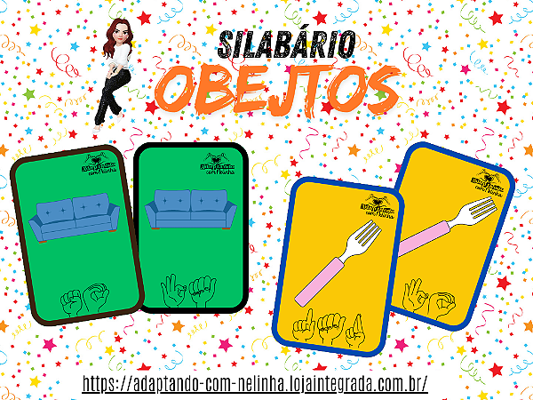 SILABÁRIO COM OBJETOS COM DATILOLOGIA