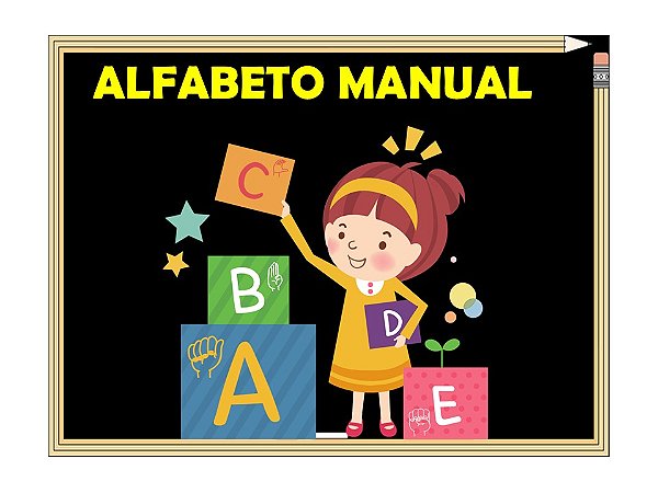 Skide com Alfabeto Manual e Ilustração da letra inicial com animação