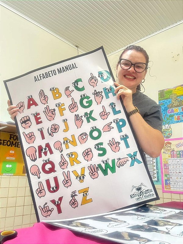 CARTAZ AMPLIADO Alfabeto Manual Divertido 2025