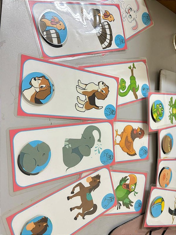 Placas de Pareamento com Sombra dos Animais em LIBRAS