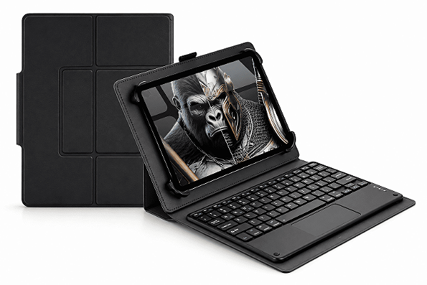 Capa Gshield com Teclado Bluetooth Universal para Tablets e iPad 9 a 11 Polegadas