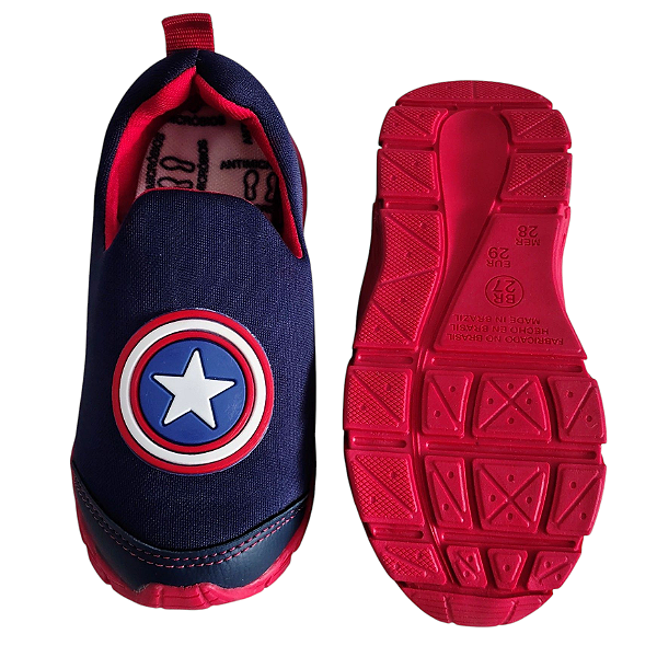 Tênis Sem cadarço - Calce fácil - Capitão América