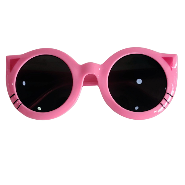 Óculos de sol infantil formato gatinha- recreativo com proteção UV - Rosa