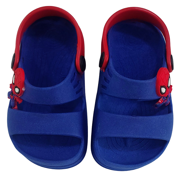 Sandália tipo papete / Chinelo Homem Aranha - Azul