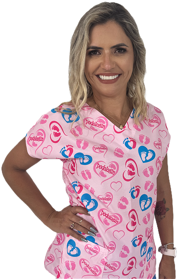 Blusa - Pijama Cirúrgico Estampado - Scrub - Podologia