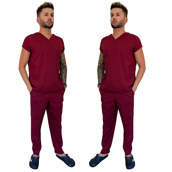 Scrub Hospitalar - Pijama Cirurgico Masculino - Gabardine
