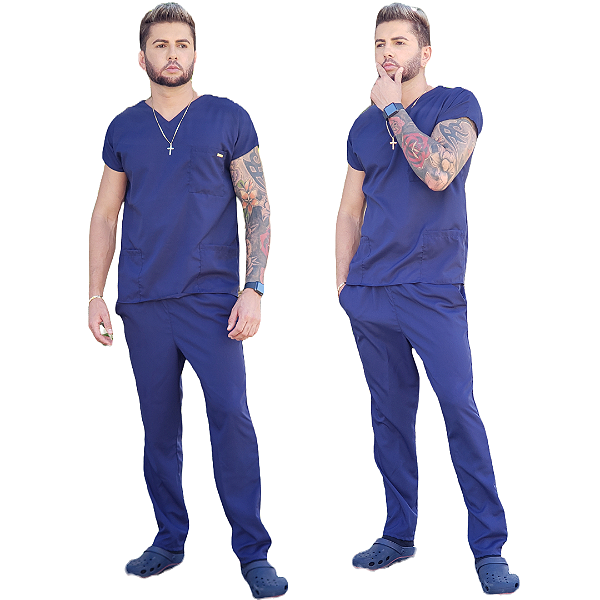 Pijama Cirúrgico Scrub Hospitalar Masculino Oxfordine
