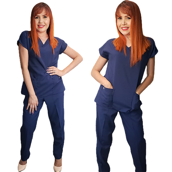 Pijama Cirúrgico Scrub Hospitalar Feminino Bordado Grátis