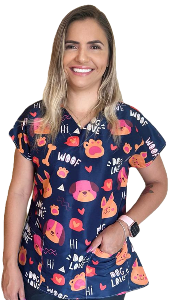 Blusa - Pijama Cirúrgico Scrub Veterinário - Cachorro