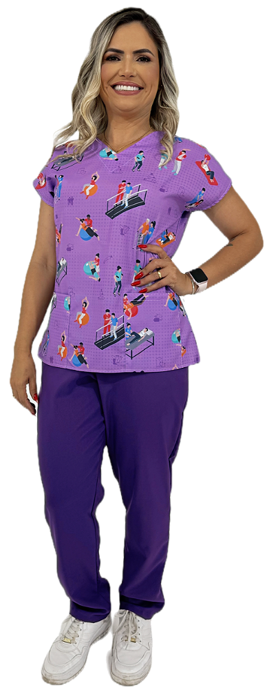 Scrub Pijama Cirurgico hospitalar fisioterapia fisioterapeuta