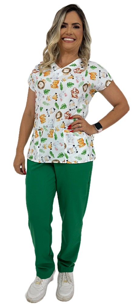 Scrub Pijama Cirurgico estampado desenho infantil personagem