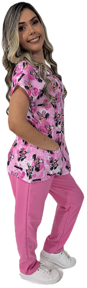 Scrub Pijama Cirurgico estampado infantil desenho personagem