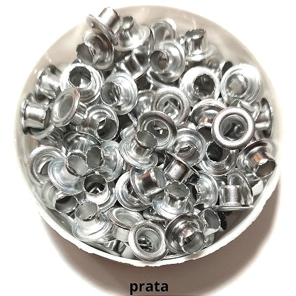Ilhoses de Ferro 3/16'' - ref. 54 PRATA - 50 unidades