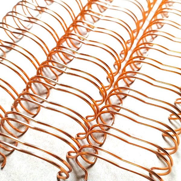 KIT C/03 UNIDADES - Wire-o/Garra Duplo Anel A4 passo 2X1 - ROSE GOLD