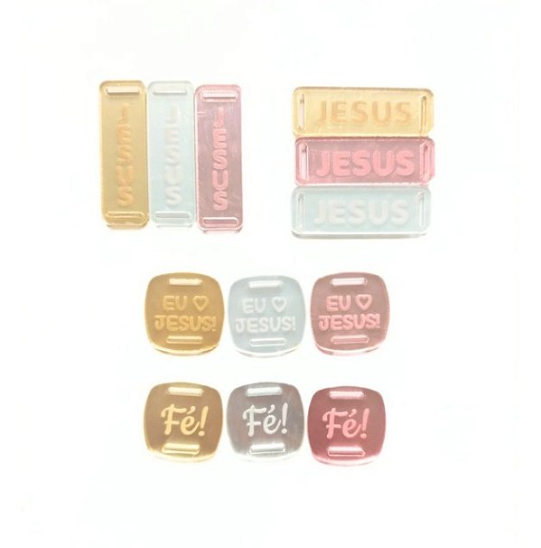 Passantes em Acrílico /Finalizadores para Agendas e Blocos/ Tema Evangélico - 02 unidades