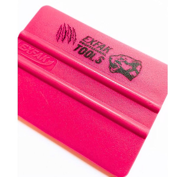 Espátula e Dobradeira para Plotagem/Encadernação Retangular Silicone Flexível Pink 10x7cm Exfak Profissional