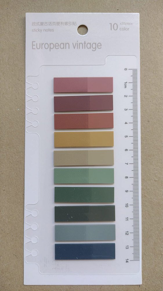 Régua Marca Página c/ Blocos Adesivos de Papel 200 folhas