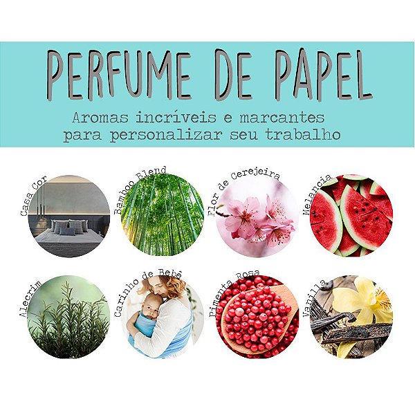 Perfume de Papel / Cheirinho para Embalagem / Aroma para Ambientes - 30ml (Vários aromas)