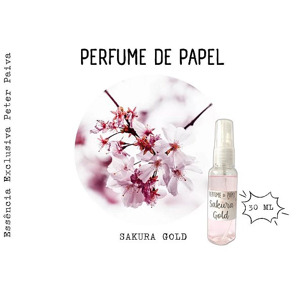 Perfume de Papel / Cheirinho para Embalagem / Aroma para Ambientes  - Sakura Gold 30ml