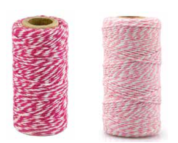 Fio Barbante Mesclado Colorido Bakers Twine 2mm x 50 metros ( várias cores)