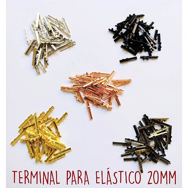 Terminal/ Ponteira para Elástico em Agendas (CORES) 20mm