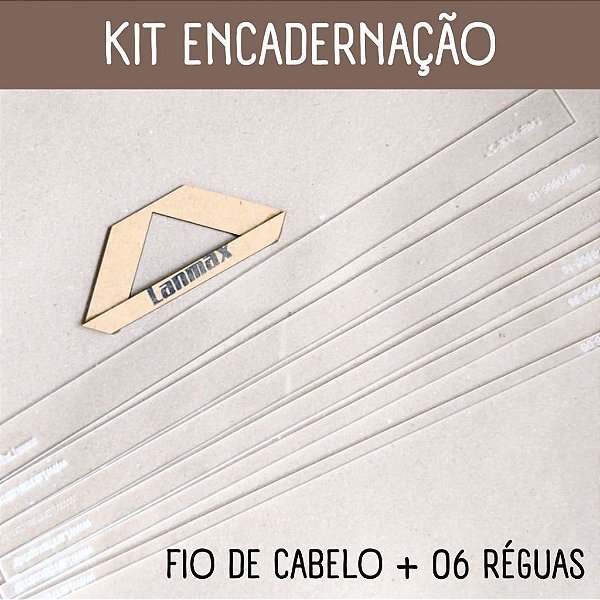 KIT ENCADERNAÇÃO - Fio de Cabelo + 06 réguas