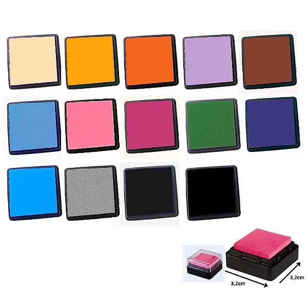 Carimbeira / Almofada para Carimbo - Diversas Cores