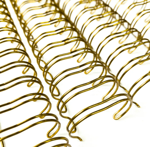 KIT C/03 UNIDADES - Wire-o/Garra Duplo Anel A4 passo 2X1 - DOURADO
