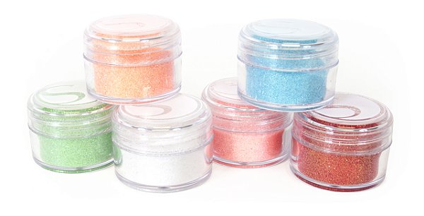 Kit Glitter Silhouette Cores Pastéis - 06 unidades