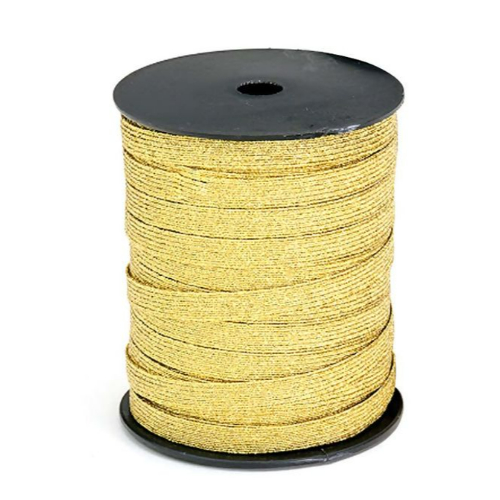 Elástico Metalizado DOURADO 8mm - 5 metros