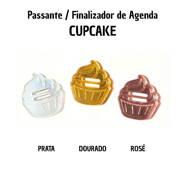 03 Passantes/Finalizadores para Agendas CUPCAKES - 3 unidades
