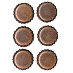Apliques Metálicos Tampinhas Adesivadas - Coleção Vintage