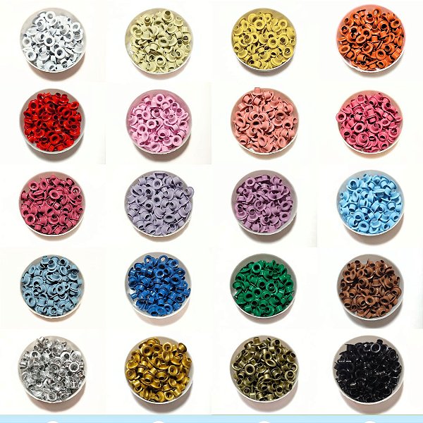Ilhoses Coloridos de Alumínio n.54 - várias cores - 500 unidades