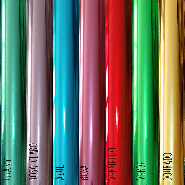 Kit Papel Laminado A4 180g - 7 cores/ 7 folhas