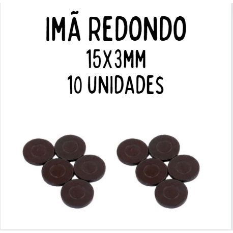 Imã Redondo 14x3mm Imatec - 10 unidades