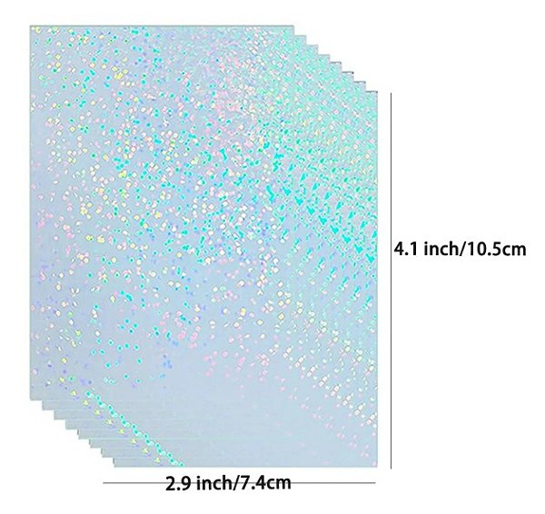 Filme de laminação a frio à prova d'água, 10 folhas (10,5 x 7,4 cm) filme de papel autoadesivo laminação de fotos