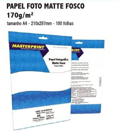 MP-PAPEL FOTO MATTE FOSCO 170G/M² A4 - 100FOLHAS