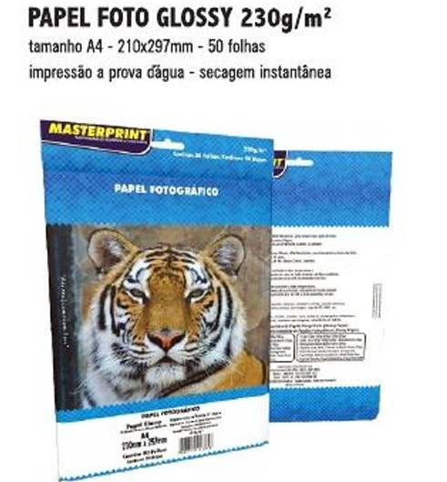 MP-PAPEL FOTO GLOSSY 230G/M² A4 - 50FOLHAS