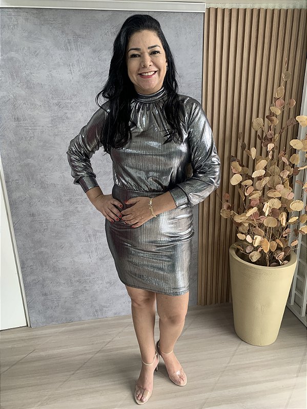 Vestido Prateado Erica