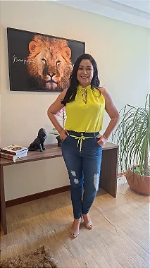 Calça Jeans Fem Jogger