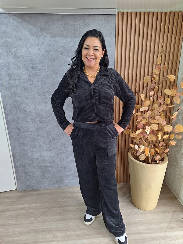 Conjunto Cotele Vanda Preto