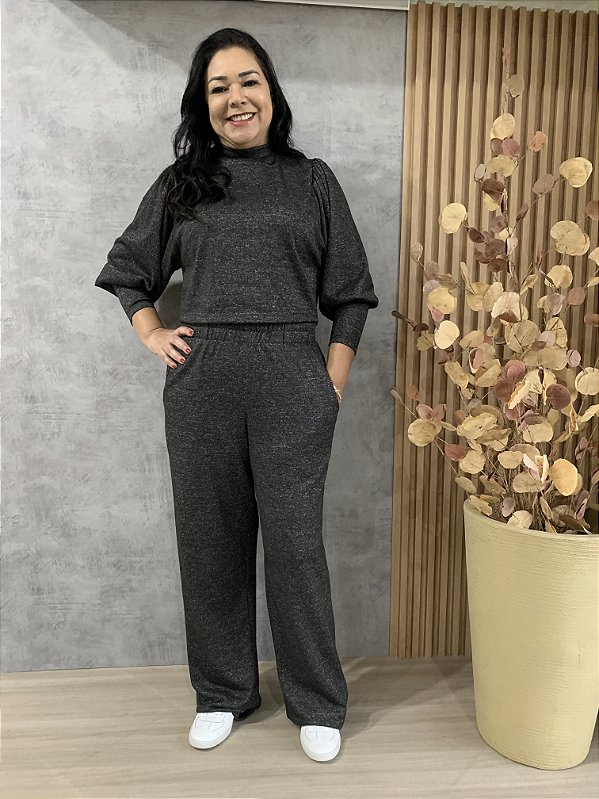 Conjunto Cropped Malha New Gabriela