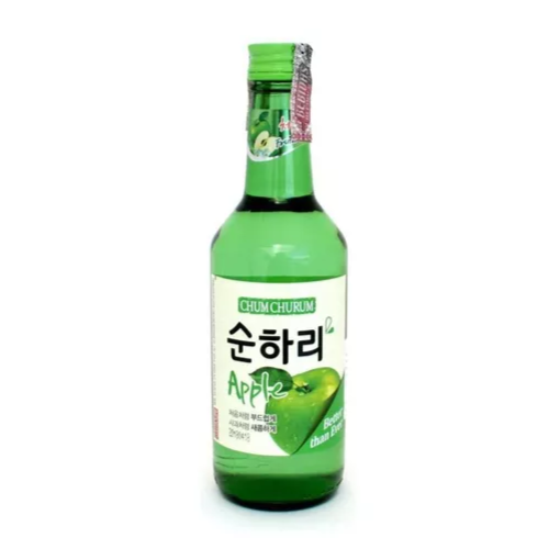 SOJU SABORIZADO MAÇA VERDE CHUM CHURUM LOTTE 360ML 12%