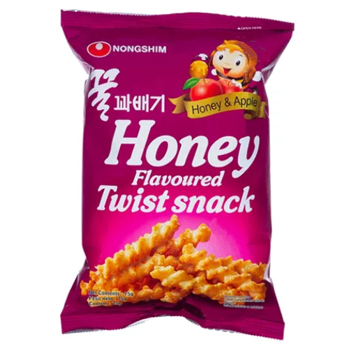 SALGADINHO HONEY TWIST SNACK SALGADINHO DE MEL E MAÇA NONGSHIM 75G