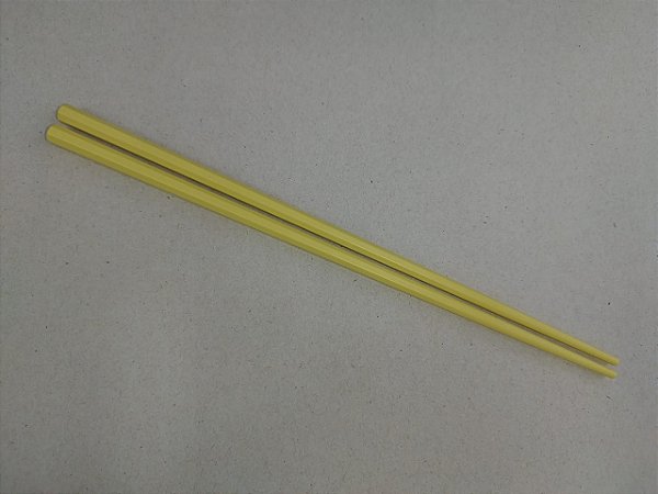 Hashi Pauzinho Octognal em Fibra de Vidro Amarelo 24cm (Par)